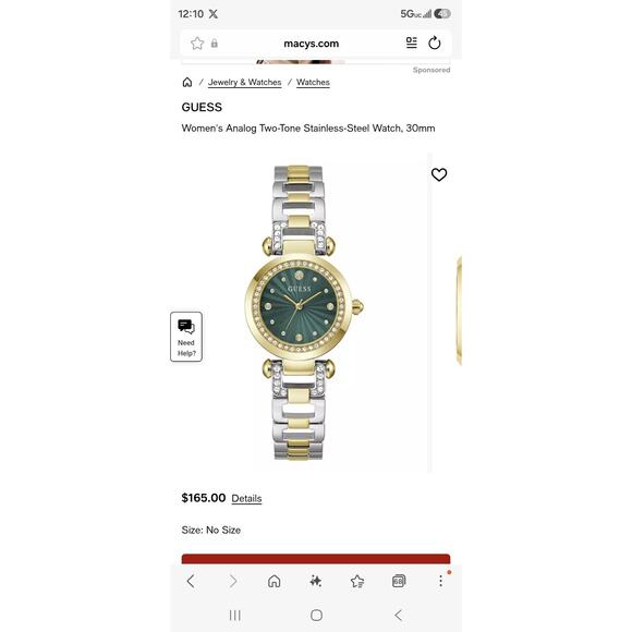 GUESS Ginger Ladies 2-Tone Gold Tone Analog Watch main image 9